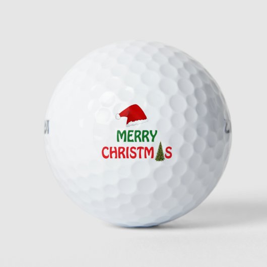 Vrolijke kerstboom geschenken decoratie golfballen (Voorkant)