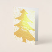 Vrolijke Kerstboom Gouden Confetti Folie Kaarten (Voorkant)