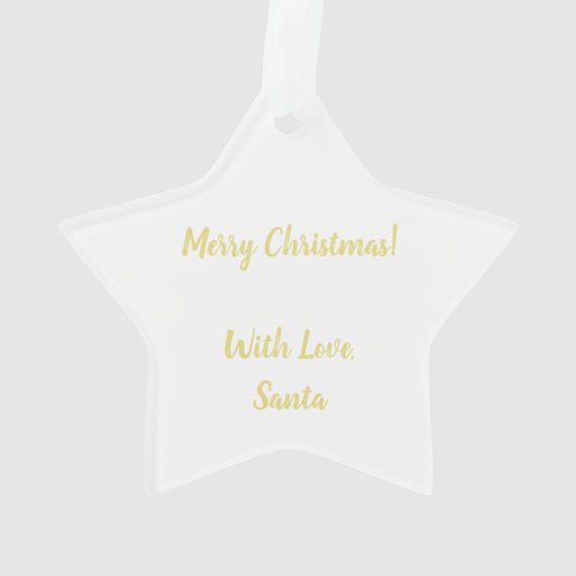 Vrolijke Kerstboom Gouden look Elegant Feestelijk Ornament (achterkant)