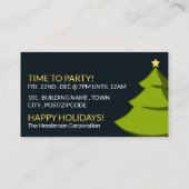 Vrolijke Kerstboom, het kaartje van het Kerstmisfe Informatiekaartje (Achterkant)