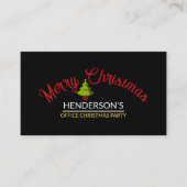 Vrolijke Kerstboom, het kaartje van het Kerstmisfe Informatiekaartje (Voorkant)