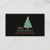 Vrolijke Kerstboom, het Ticket van het Kerstmisfee Informatiekaartje (Voorkant)