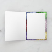 Vrolijke kerstboom in Glas in lood Feestdagen Kaart (Binnen)