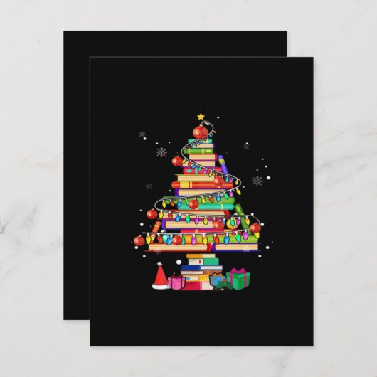 Vrolijke kerstboom informatiekaartje (Voorkant / Achterkant)