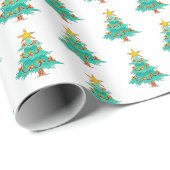 Vrolijke kerstboom inpakpapier (Rol Hoek)