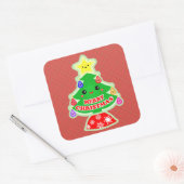 Vrolijke kerstboom Kawaii cadeau Stickers (Envelop)