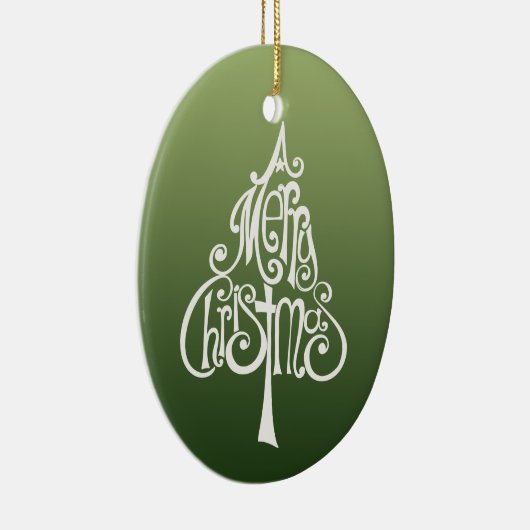 Vrolijke Kerstboom Keramisch Ornament (Rechts)