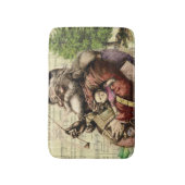 Vrolijke kerstboom klassieke illustratie badmat (Voorkant Verticaal)