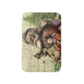 Vrolijke kerstboom klassieke illustratie badmat (Voorkant Verticaal)