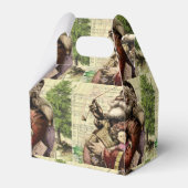 Vrolijke kerstboom klassieke illustratie bedankdoosjes (Achterkant)