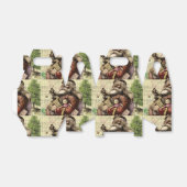 Vrolijke kerstboom klassieke illustratie bedankdoosjes (Uitgevouwen)