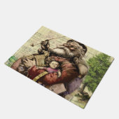 Vrolijke kerstboom klassieke illustratie deurmat (Schuin)