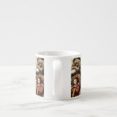 Vrolijke kerstboom klassieke illustratie espresso kop (Achterkant)