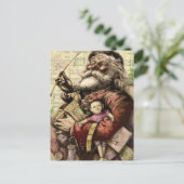 Vrolijke kerstboom klassieke illustratie feestdagenkaart (Staand voorkant)