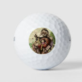 Vrolijke kerstboom klassieke illustratie golfballen (Voorkant)