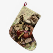 Vrolijke kerstboom klassieke illustratie grote kerstsok (Voorkant (Hangend))