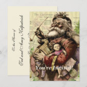 Vrolijke kerstboom klassieke illustratie kaart (Voorkant / Achterkant)