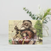 Vrolijke kerstboom klassieke illustratie kaart (Staand voorkant)