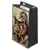 Vrolijke kerstboom klassieke illustratie klein cadeauzakje (Voorkant Gekanteld)