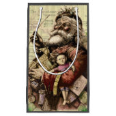 Vrolijke kerstboom klassieke illustratie klein cadeauzakje (Voorkant)