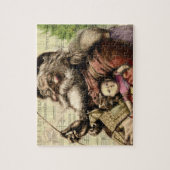 Vrolijke kerstboom klassieke illustratie legpuzzel (Verticaal)