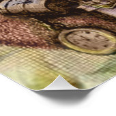 Vrolijke kerstboom klassieke illustratie perfect poster (Hoek)