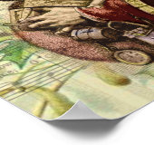 Vrolijke kerstboom klassieke illustratie poster (Hoek)