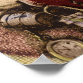 Vrolijke kerstboom klassieke illustratie poster (Hoek)