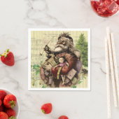 Vrolijke kerstboom klassieke illustratie servetten (Insitu)