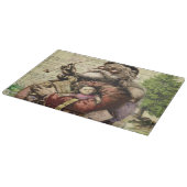 Vrolijke kerstboom klassieke illustratie snijplank (Hoek)