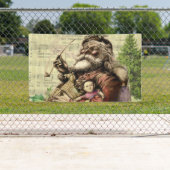 Vrolijke kerstboom klassieke illustratie spandoek (Insitu)