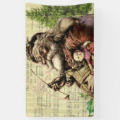 Vrolijke kerstboom klassieke illustratie spandoek (Verticaal)