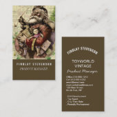 Vrolijke kerstboom klassieke illustratie visitekaartje (Voorkant / Achterkant)