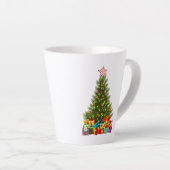 Vrolijke kerstboom met Star Cadeaus Holiday Latte Mok (Rechterhoek)