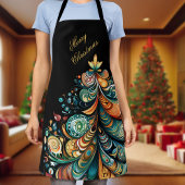 Vrolijke kerstboom Modern Boho Chic Schort