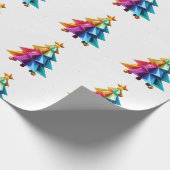 Vrolijke kerstboom, modern cadeaupapier (Hoek)