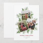 Vrolijke Kerstboom Multi Foto Feestdagenkaart (Voorkant / Achterkant)