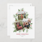 Vrolijke Kerstboom Multi Foto Feestdagenkaart (Voorkant / Achterkant)