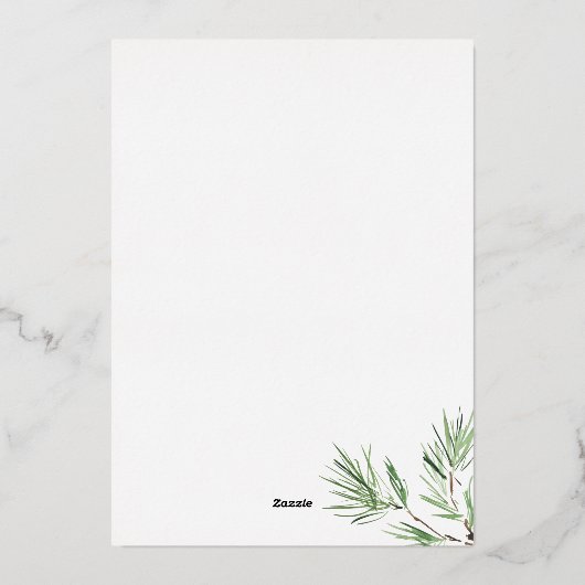 Vrolijke Kerstboom Multi Foto Folie Feestdagenkaart (Achterkant)