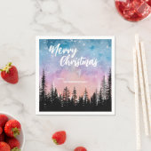 Vrolijke kerstboom Nacht gradiënt script bos Servet (Insitu)