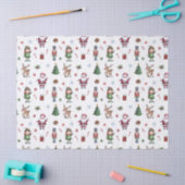 Vrolijke kerstboom Santa Reindeer Notenkraker Tissuepapier (Craft)