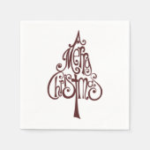 Vrolijke Kerstboom Servetten (Voorkant)