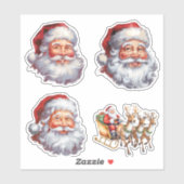 Vrolijke Kerstboom Sinterklaas met Cadeaus Sticker (Vel)