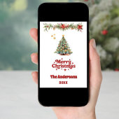 Vrolijke kerstboom slinger kaart