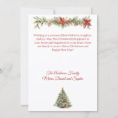 Vrolijke kerstboom slinger kaart (Achterkant)