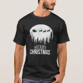 Vrolijke Kerstboom Sneeuw voor Mannen Vrouwen T Sh T-shirt (Voorkant)