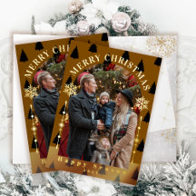 Vrolijke Kerstboom Sneeuwvlokken Bruin Foto