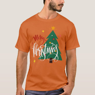 Vrolijke kerstboom Sneeuwvlokken Ornamenten Winter T-shirt