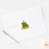 Vrolijke kerstboom sticker (Envelop)