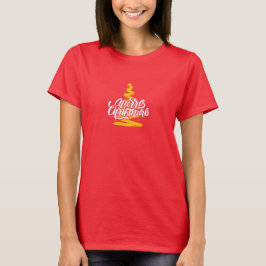 Vrolijke kerstboom t-shirt